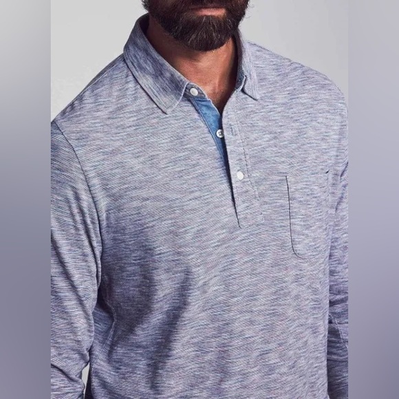 Faherty Other - Faherty Brand Long-Sleeve Indigo Polo, XL, EUC